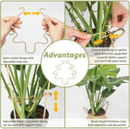 PRETTY JOLLY 5PCS Iron Monstera Plant Support Stakes Premium Plant Stand for Indoor & Outdoor Plants Practical Leaf Holders,Durable Trellis Accessories for Gardening Enthusiasts(Tree)
