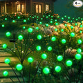 ZFNN Solar Firefly Light, Christmas Lights for Outside Decorations, 4 Pack 24 LED Green Solar Garden Lights, Outdoor Waterproof Garden Decor for Yard Patio Pathway Lawn Christmas