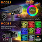 LEREKAM Solar Spotlights Outdoor, 40 LED s Color Changing RGB Waterproof Landscape Lights with 9 Light Modes, Colored Solar Spot Lights Auto On/Off, for Pathway Garden Pool Patio Yard