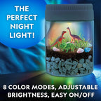 National Geographic Dinosaur Terrarium Kit for Kids – Multicolor Light-Up Terrarium, Build a Dino Habitat with Real Plants & More, Science Kit, Dinosaur Toys for Kids