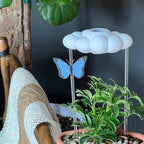 The Original Dripping Rain Cloud for Plants, Plant Watering Rain Cloud, Plant Lover Gifts, Plant Lady Gifts for Women, Plant Accessories (Cloud with Blue Butterfly)