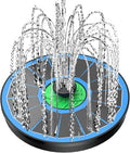 Yzert Solar Fountain Full Glass Panel No Battery, 3.5W Solar Bird Bath Fountains with 4 Fixed Rods & 7 Nozzles, Solar Fountain Pump for Bird Bath, Garden, Pond, Pool, Patio,Hummingbird
