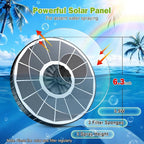 SZMP Solar Fountain with 3 Spray Height, 3.5W Glass Solar Bird Bath Fountain with 4 Adjustable Fixed Rods, and 7 Nozzles, Outdoor Solar Water Fountain Pump for Bird Bath, Garden, Pool, Pond