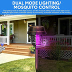 Qualirey 4 Pcs Solar Mosquito Zapper Outdoor Waterproof Solar Powered Bug Zapper Outdoor Mosquito Killer Lamp Trap Repellent Light for Garden Yard Insect (Purple and White Light,Bronze)