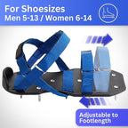 Briliantwerk Lawn Aerator with Adjustable Straps - for Lawn Aeration or as Screed Shoes - Lawn Aerator Shoes as Perfect Aerator Lawn Tool - incl. Two Nail Lengths - Lawn dethatcher - epoxy Shoes