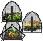 Plant Covers from Animals - 22x22x22in Fruit Safety Support,with Stakes Zipper Animal-Proof Mesh Plant Cage - for Flower Vegetables Chicken Bird Squirrel Rabbit Prevention Outdoor Balcony Yard Garden