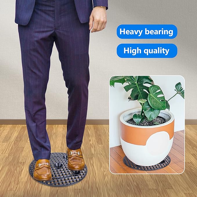 6 PCS Plant Level Pot Elevator, Plant Stands, 12inch Plant Pot Saucer for Prevent Rot and Damage on Patio & Deck (30cm-6pcs, Black)