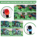 240FT Drip Irrigation System Kit, Automatic Garden Watering System for Plant, Greenhouse, Yard, Lawn, with 1/2 inch 1/4 inch Irrigation Tubing Hose and Accessories