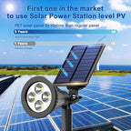 Solar Lights Outdoor Waterproof IP65,3000K Super Bright LED,2 Lighting Modes, Solar Powered Yard Garden Solar Spot Lights for Flag Landscape Auto On/Off-1 Pack
