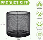 EBaokuup 4 Pcs Aquatic Pond Planting Bags-7.1" H x 7.2" Dia Reusable Mesh Water Garden Pond Plant Pot-Breathable Black Round Lily Plant Pots for Pond Bog Plant Garden Terrestrial Plant