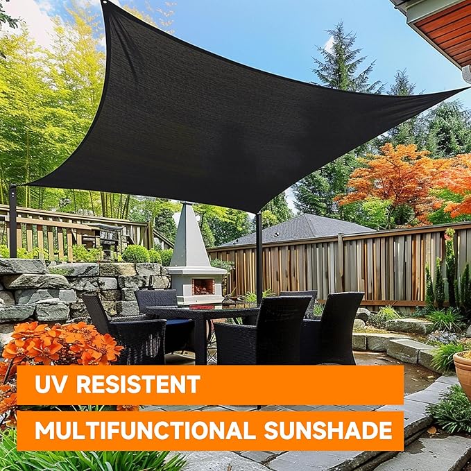 90% Shading Rate 12'x16' Black Shade Cloth,UV Resistant Durable Mesh Tarp with Grommets&Reinforced Edges, Shade Net Using for Plants Cover, Greenhouse, Dog Kennel, Patio, Chicken House