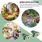 150 Pcs 6 Inches Plastic Floral Water Tubes Green Floral Tubes with Rubber Caps Flower Arrangements Supplies for Bouquet Stem Supplies