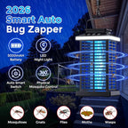Bug Zapper Outdoor, Mosquito Zapper 2 in 1 Portable & Rechargeable Bug Zapper Outdoor with 5000mAh Battery & LED Night Light, 4000V Electric Fly Zapper for Outside,Patio,Backyard,Garden