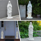 VChymm Virgin Mary Statue 31.49 Inch Religious Garden Statue Solar Mary Statue Outdoor Yard Patio Deck Home Entryway Hallway Sculpture