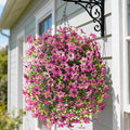 Artificial Hanging Baskets Outdoor, 4 Bundles Artificial Hanging Flowers Outdoors Spring Summer Decoration, No Fade Realistic Fake Hanging Baskets for Porch Patio Balcony Home Yard Decor