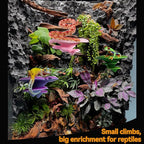 Mushroom Decor for Reptile Tank, Fish Tank, Pet-Safe Bearded Dragon Tank Accessories, Realistic Terrarium Plants for Crested Geckos, Frogs,Realistic Habitat Ornament (Pink)