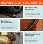 Flexibility Garden Hose, 10ft x 5/8", No-Kink, Wear-Resistant & Freeze-Resistant, Flexible Water Hose, Rubber Hose With Male/Female Fittings, Working Pressure 200 PSI,Burst 600 PSI, 3/4'' GHT