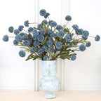 12Pcs Fake Kiku Flowers, Artificial Small Chrysanthemum Balls with Stems, Faux Silk Mini Pompon Mums for Vase Floral Arrangement DIY Bouquets Wedding Party Table Centerpieces Home Decor (No Vase)