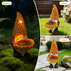 Solar Garden Gnome with LED Lights - Sunflower Garden Gnomes Outdoor, Gnomes Decorations for Yard, Patio, Lawn - Gift for Mom, Grandma, Gnome Gifts for Women, Garden Lovers