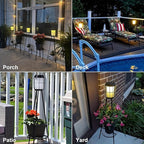 2 Solar Street Lights/Pole Lights– This One with a Plant Stand Combines Lighting and Greenery Functions. It's Perfect for Decorating Your Garden, Enhancing The Beauty of Your Outdoor Space!
