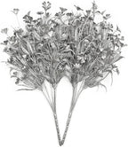 PASYOU Artificial Plants for Christmas Decor, Plastic Grass Faux Shrubs Simulation Flower Leaves Indoor Outdoor Home Garden Planter Filler Party Hotel Verandah Wedding DIY Decoration - Silver 4 Pack