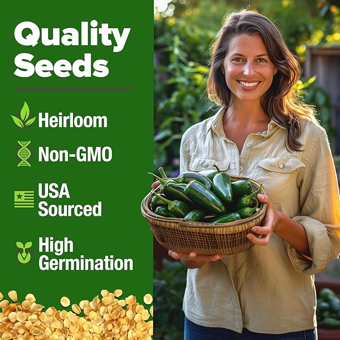 HOME GROWN Root Vegetable & Pepper Seed Kit – 6,929+ Non-GMO USA Seeds – Includes Tendersweet Carrot (6,000), Cherry Belle Radish (800) & Jalapeno Pepper (129) – Heirloom, High Germination