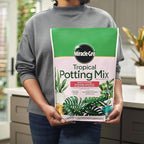 Miracle-Gro Tropical Potting Mix, For Container Plants, Use with Snake Plants, Spider Plants, Pothos, Monstera, 6 qt., 3-Pack