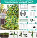 2Packs 17 x 42 Inch Garden Trellis for Raised Beds Foldable Climbing Plant Support Cucumber Trellis Outdoor A-Frame Metal Vegetable Bean Trellis with Garden Supplies for Grape Tomato Peas Flower