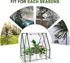 Outdoor Greenhouse with Screen Door,Outside Heavy Duty Walk in Green House for Garden Plants UV Protection Thermostatic Waterproof (Green, 35x35x36 Inch)