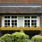 15 Bundles Artificial Flowers UV Resistant Outdoor Plants No Fade Faux Plastic Shrubs Fake Silk Flowers Window Box Garden Porch Home Decoration (Yellow)