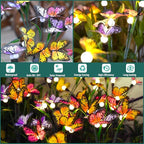 TONULAX Solar Garden Lights - 10 Pack Swaying Butterfly Light, Swaying in The Wind, Solar Outdoor Lights, Yard Patio Pathway Decoration, High Flexibility Iron Wire & Realistic Butterflies(10 Pack)