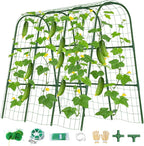 Cucumber Trellis for Raised Bed, U-Shape Garden Trellis for Climbing Plants Outdoor, Metal Arch Vegetables Trellis, Plant Support for Grape Vine Beans Squash Peas Flower