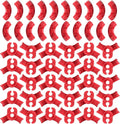 50 Pcs Plant Training Clips, Adjustable Low-Stress Training Plant Clips, Reusable 90-Degree Bendies Folder to Bend for Tomatoes Cucumbers Beans Climbing Plants in Indoor Outdoor Gardens (Red)