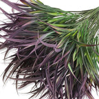 Ouddy Decor 16 Bundles Artificial Plants Outdoor Fake Grass Greenery Stems UV Resistant Faux Plastic Plants Shrubs for Spring Summer Garden Pathway Window Box Farmhouse Front Porch Home Decor, Purple