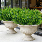 TURNMEON 20 Bundles Artificial Greenery Plants Outdoor Spring Summer Decor, UV Resistant Fake Plants Boxwood Shrubs Grass,Faux Eucalyptus Flowers for Farmhouse Gardens Home Patio Indoor Outdoor(Green)