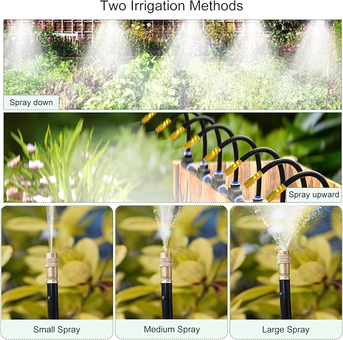 12x7x7 Walk-in Greenhouse with Watering System, Heavy Duty Green House for Outdoors, Portable Green Houses for Outside, Winter Hot House with Metal Frame & Roll-up Zipper Door Screen Windows