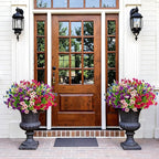 20 Bundles Artificial Flowers for Outdoors Decoration Fake Silk Flowers UV Resistant Faux Plants Artificial Daisy Eucalyptus for Spring Summer Garden Yard Porch Window Home Decor, Mixed