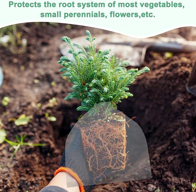 M METERXITY 2-Pack 15 Gallon Plant Root Protector 24x24 Inch, Stainless Stainless Root Guard Baskets Wire Mesh Garden Protection Netting for Tree/Tubers/Crops/Flower/Vegetables/Fruit