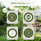Garden Pack Vegetable Seeds Pouch - 50 Varieties of Vegetable, Herb & Flower Seeds for Planting - 25,000 Non GMO Heirloom Seeds - Gardening Gifts for Men and Women