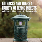DynaTrap DT2030-GRSR Fly Traps Outdoor - Mosquito & Flying Insect Killer for 1 Acre – Kills Flies, Gnats, Wasps - Bug Zapper Alternative - Green