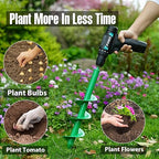 Auger Drill Bit for Planting 4 Pack, Garden Ground Earth Spiral Drill Bit for 3/8" Hex Drive Drill, Easy Bulb Auger for Post Hole Digger Flowers, Bedding Digging Plant Rapid Planter Tool