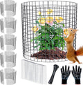 6 Pack Plant Protector from Animals, 14x13.5 Inch Wire Plant Protectors Metal Mesh Plant Cage to Keep Animals Out, Garden Plant Protection Covers for Rabbits Chicken Duck Bunny Barricades