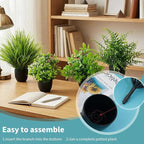 LOYWREE 4 Pack Artificial Plants Mini Fake Potted Plants Small Faux Greenery for Indoor Home Office Desk Table Shelf Farmhouse Bathroom Kitchen Coffee Table Laundry Room Decor