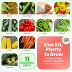 11 Heirloom Seeds for Planting Vegetables and Fruits, 4800 Survival Seed Vault and Doomsday Prepping Supplies, Gardening Seeds Variety Pack, Vegetable Seeds for Planting Home Garden Non GMO
