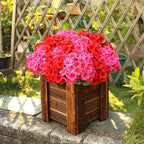 AGIRL 6 Bundles Artificial Geranium Flowers for Outdoors Spring Decor Geraniums Silk Flowers UV Resistant Lifelike Faux Flowers for Outdoor Garden Patio Porch Balcony Home Decor(Red 3,Rose Red 3)