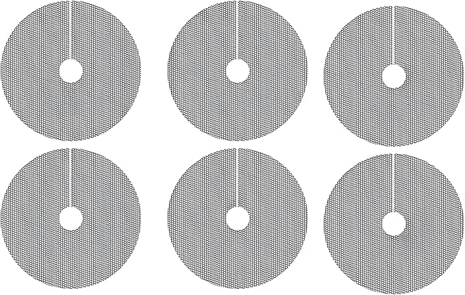 6 Pcs Black Plastic Grids For Plant Pots, 15.7 In Cuttable Soil Cover Protectors