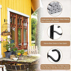 6Pack 2.5Inch Ceiling Hooks for Hanging Plant, Hanger for Indoor and Outdoor Plant Pots Holder, Wall Hook for Planters, Flower Basket, Wind Chimes, Lanterns, Lights, Bird Feeders, Home Decor