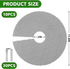 Pack Plant Pot Grids, 11.8" Trim-to-Fit Plant Pot Soil Covers Protectors from Animals,Plant Pot Soil Guard for Indoor Outdoor Plant Protection with Metal Stakes (10, Black)