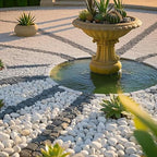 River Rocks, 20lbs Aquarium Rocks, 2-3 Inch White Pebbles for Indoor Plants, Natural Stones for Landscaping Garden Paving Plant Rocks Crafting Walkways