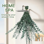 12 Pcs Dried Eucalyptus Stems for Shower, 17'' Natural Real Live Eucalyptus Leaves Branches Hanging Shower Plant for SPA Home Fragrance Bathroom Table Vase Decor